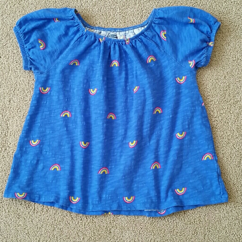 Old Navy rainbow top, sz M 8